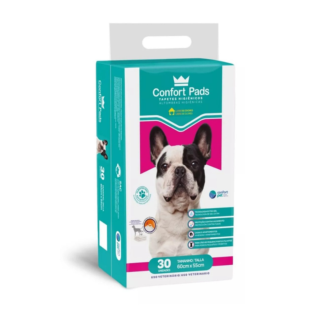 Tapete Higiênico Confort Pads 60x55 30 Uni. Absorção Premium