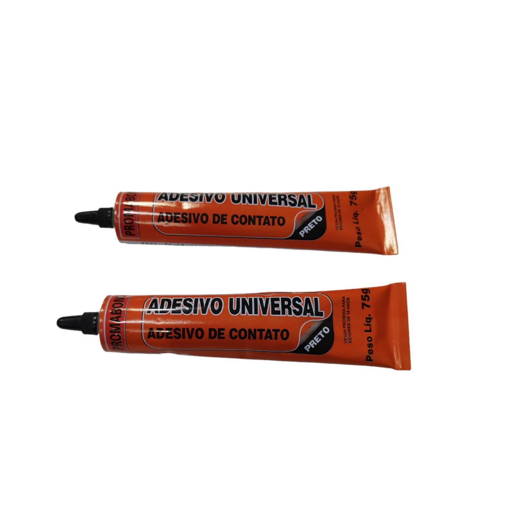 kit com 2 Adesivo de Contato Preto Permabond 75g