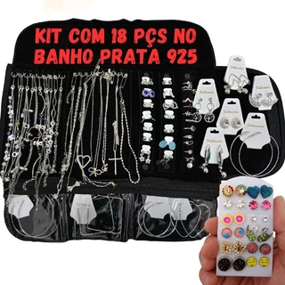 Semi Joias a Prata 925 com Garantia kit com 18 PÇS e OURO OU PRATA VOCÊ ESCOLHE