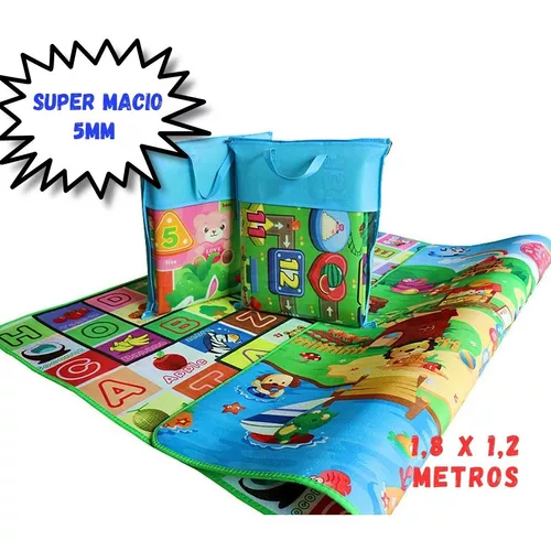 Tapete Térmico Emborrachado Dupla Face Infantil para Atividades Cidade 1,50  x 2,00M - IM43013