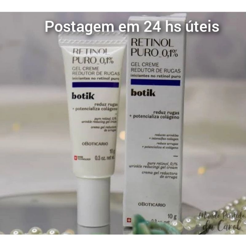 Gel Creme Redutor de Rugas Botik Retinol Puro o Boticário | Shopee Brasil