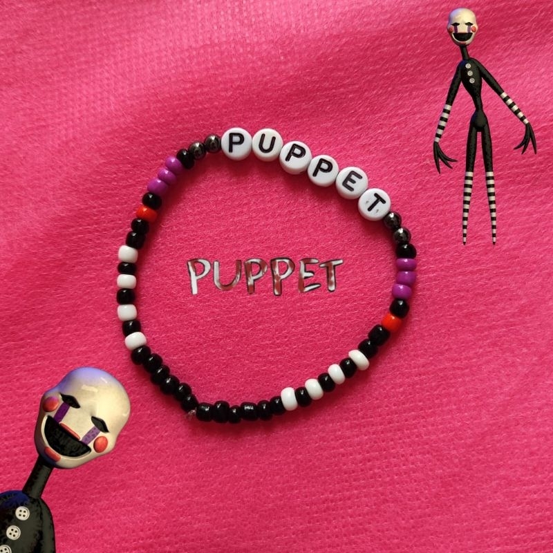 Pulseira FNAF Five Nights At Freddy Filme Miçanga Jogo