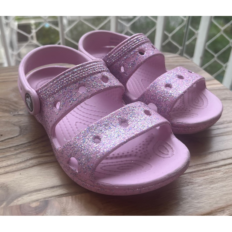 crocs glitter rosa C10 original Shopee Brasil