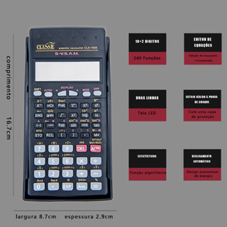 Calculadora científica Uma calculadora de nível Maths Kit 2 linhas  Engenharia Calculadora Científica Material escolar Conjuntos de papelaria  para o