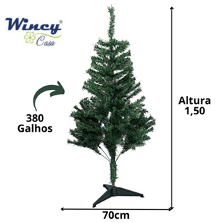 Árvore De Natal Luxo 1,50 Altura Base Metal 380 Galhos