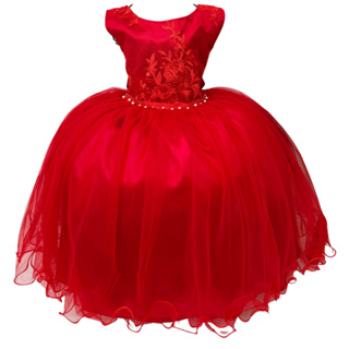 Vestido Infantil Vermelho Formatura Daminha Natal Princesa