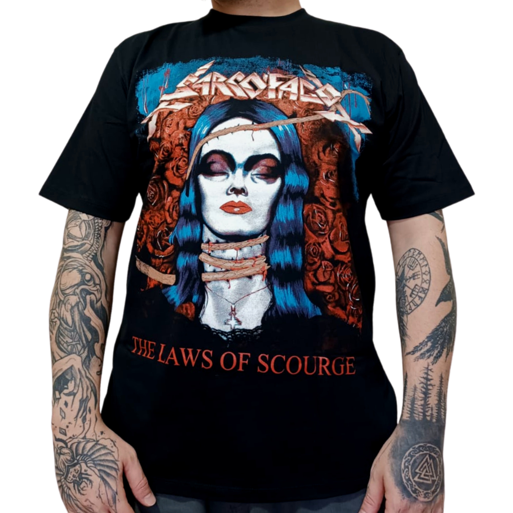 Camiseta Sarcofago - The Law of Scourge