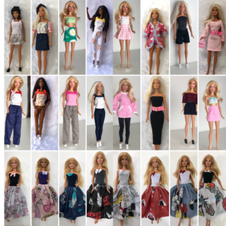 Promoção Kit Para Boneca Barbie Vestido Sapato Bolsa Cabide