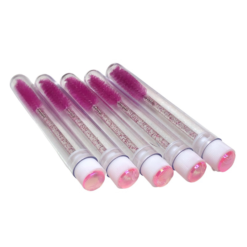 Escovinha com tubo - Kit com 10 / escovinha de cílios descartável / lembrancinha cílios ou sobrancelhas