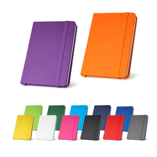Kit 10 Cadernetas Tipo Moleskine Emborrachada com Folhas Lisas
