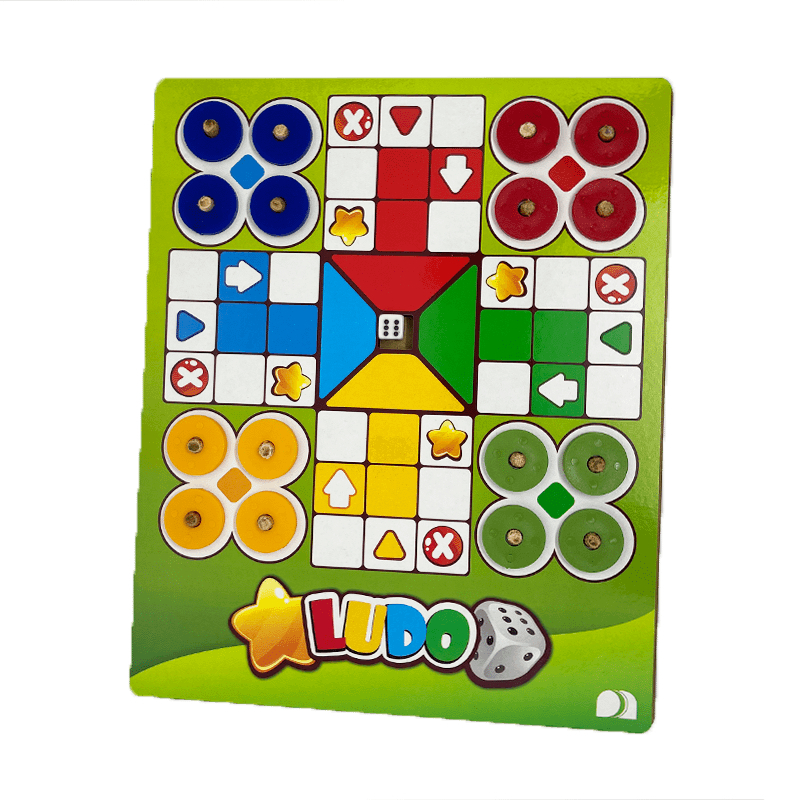 Jogo Ludo Tabuleiro Educativo Madeira MDF Clássico Sapinhos Para Família E  Amigos Divertido Didático Presente Criança Clássico Brinquedo Maninho