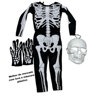 Esqueleto osso imprime trajes de Halloween para crianças, tops e calças de  mangas compridas, roupas para crianças, meninos e meninas, conjunto 2 peças  - AliExpress