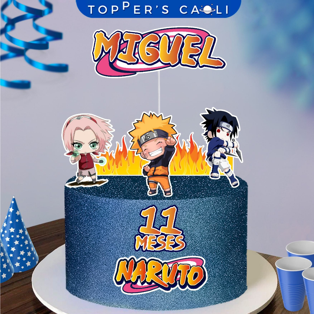 Topo de bolo Naruto  Bolo naruto, Festa infantil naruto, Aniversário naruto