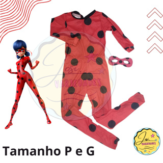 Fantasia Pijama Cat Noir Com Máscara