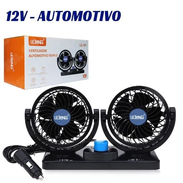 Ventilador Para Interior De Carro Com 360 Graus E Arredido/Resfriamento/Verão 12V