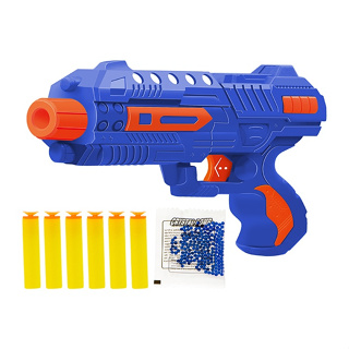 brinquedo Arminha Pistola Bolinha De Gel e Nerf 2 Em 1 com 600