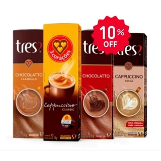 KiT 04un Cápsulas Café Três Corações - Caramelo+Clássico+Chocolatto+Avelã