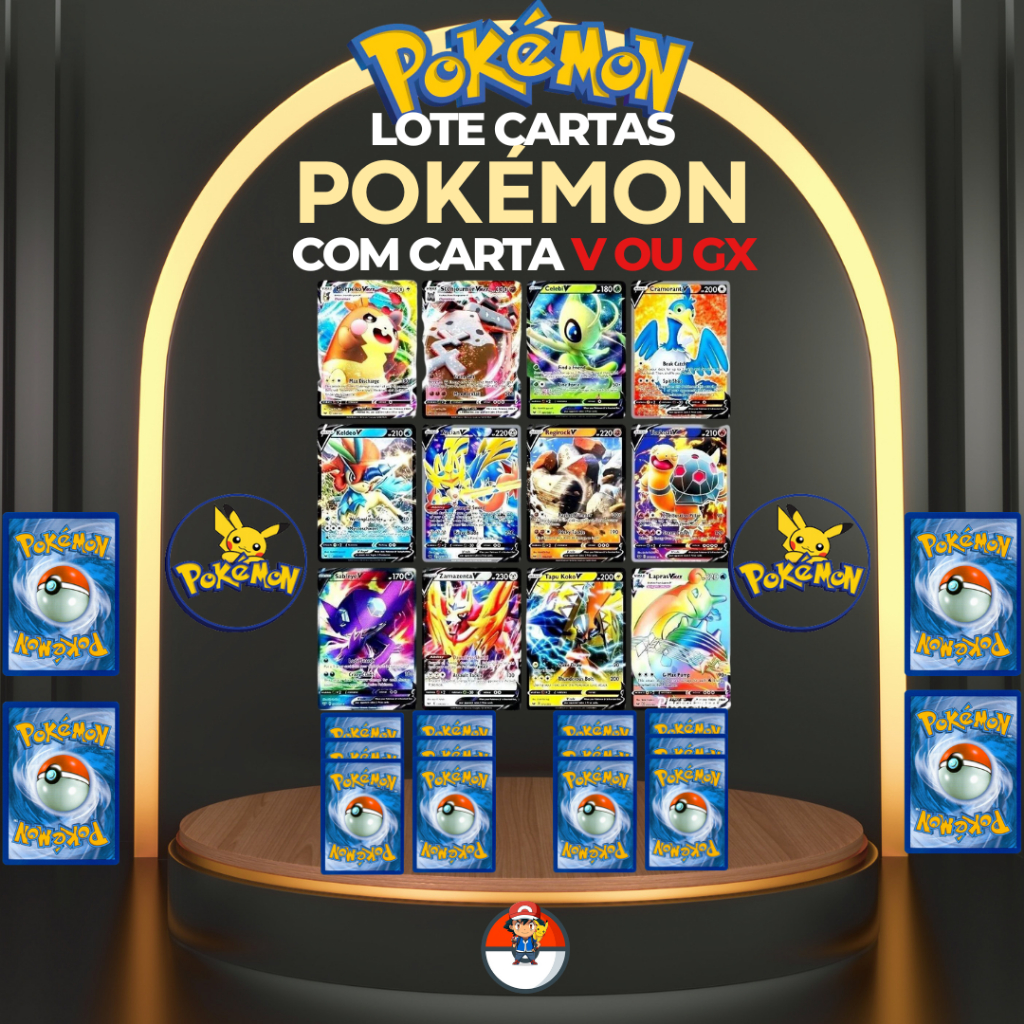 Pokémon Lendários Zacian V Zamazenta V Com Lote 50 Cartinhas