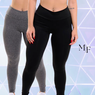 Kit C/ 02 Calça Legging Flanelada Grossa Forrada Peluciada