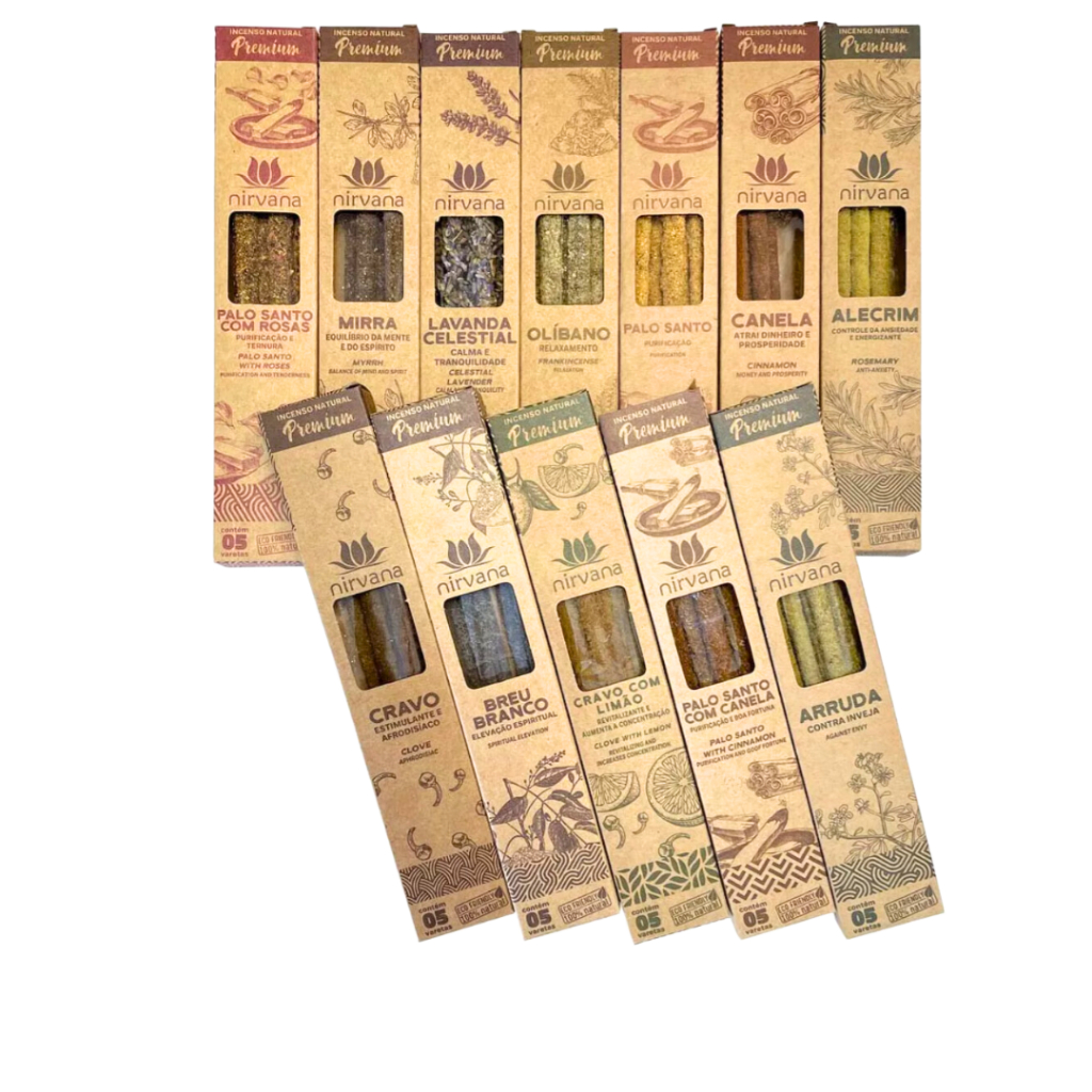 Incenso Nirvana Natural Linha Premium 100% Natural - Monte Seu Kit