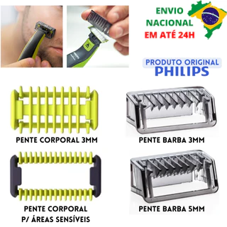 Acessórios - Pentes do Aparador Elétrico Oneblade Philips - Corpo e Barba Original + Nota fiscal
