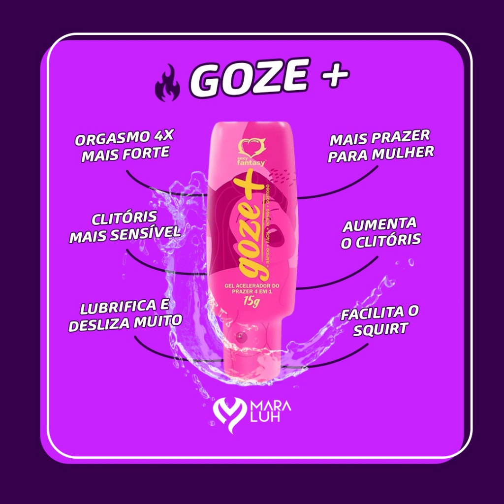 Gel Lubrificante Feminino Goze Mais 4 Em 1 Acelerador De Orgasmo Prazer Intenso 15g