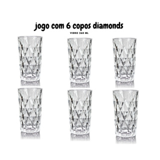 Jogo Kit 12 Copos Altos 300ML em Vidro Grosso Long Drink - Corre Que Ta  Baratinho