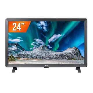 Smart TV LG e Monitor Tela LED de 24”, webOS 22, Wi-Fi e Conversor Digital Integrado, HDMI 2 e USB 2.0, Bluetooth, Controle Remoto – 24TQ520S-PS