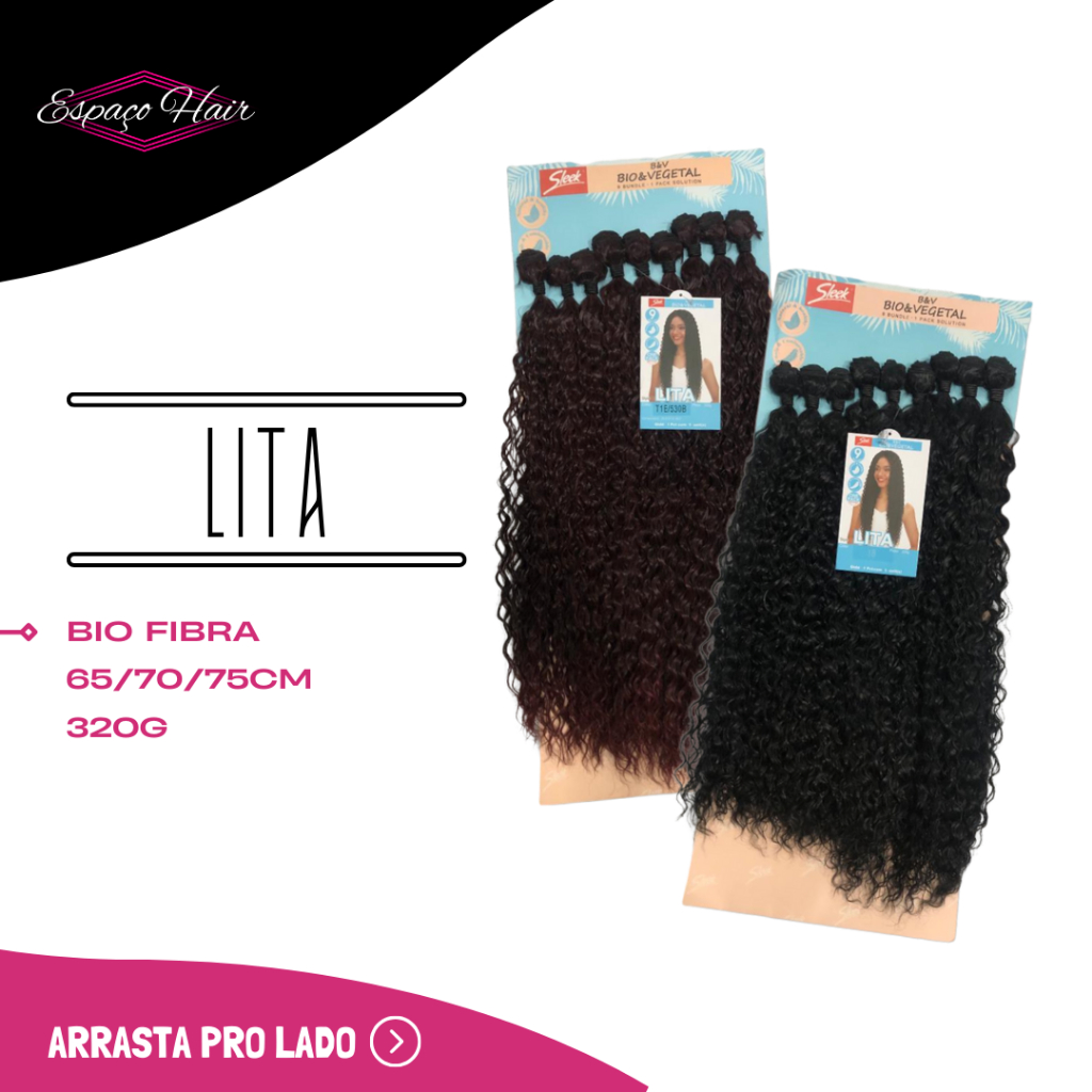 Combo 5 Cabelos Bio Vegetal Cacheado Lita - Sleek Atacado !