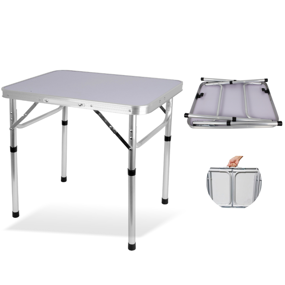 Mesa dobrável para acampamento, mesa de ping pong dobrável 160x80x70 cm com  mesa dobrável para jardim