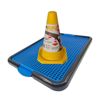 Kit Tapete Higiênico Azul + Cone Xixi Para Cachorro