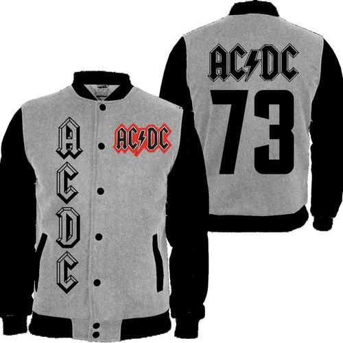Jaqueta College AC DC 73 acdc Band Rock blusa moletomd e frio