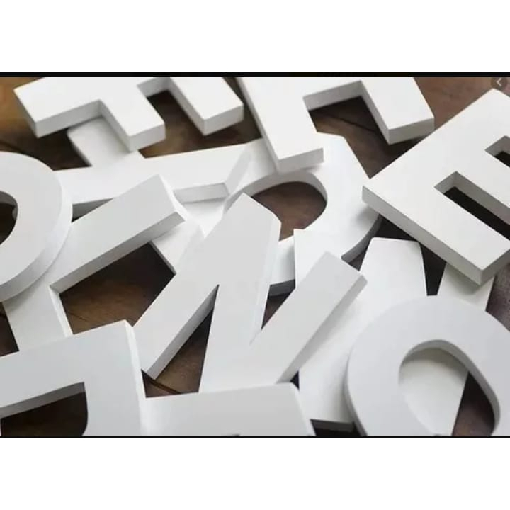 Kit de Letras em PVC expandido 20cm 10 mm logomarca logotipo fachada ...