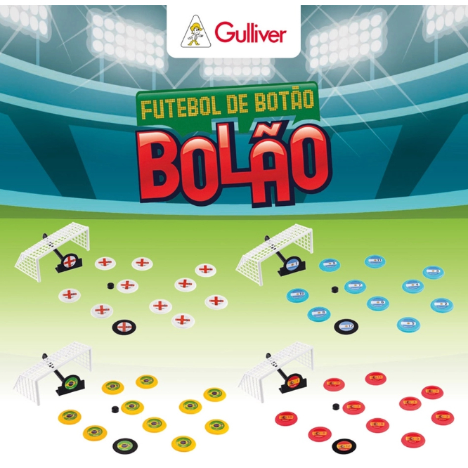 Jogo Futebol de Botão América - 12 Times - Gulliver - superlegalbrinquedos