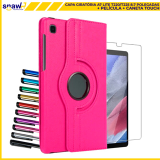 Capa Giratoria + Película + Caneta compatíveis com Tablet Samsung Galaxy Tab A7 Lite