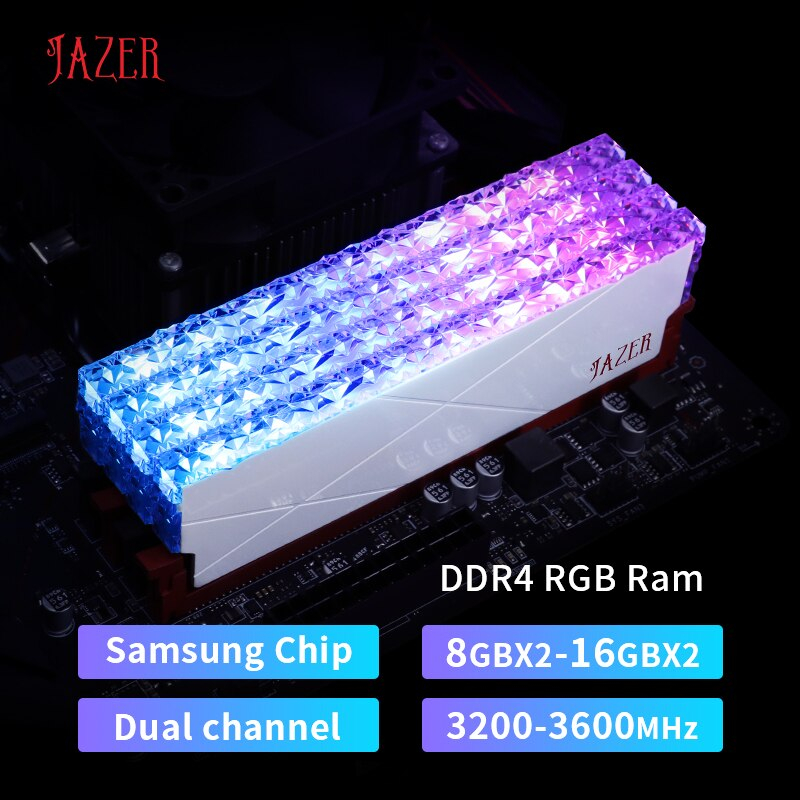 Memória RAM Jazer-RGB, 16GB (2x8GB), 3200MHz