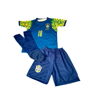 Uniforme Infantil Do Brasil Com Ou Sem Meia De Futebol
