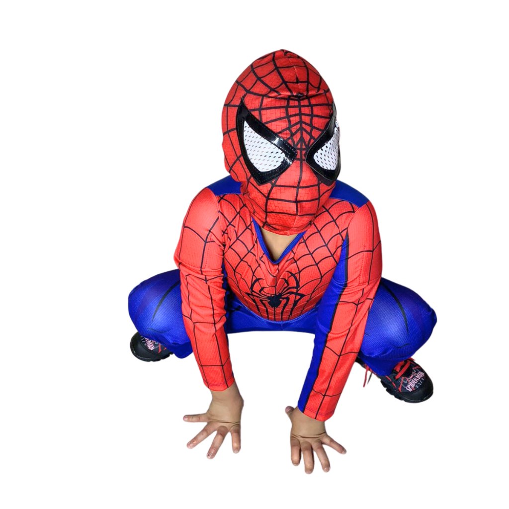 Fantasia Infantil Homem Aranha Longa Spiderman C\ Mascara