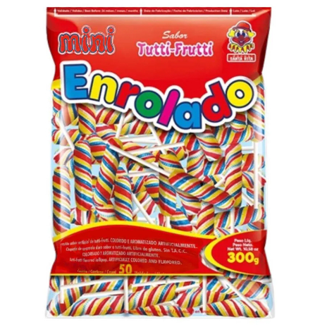 Mini Pirulito Psicodélico Enrolado Rabinho Lollipop com 50 unidades ...