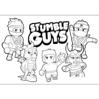 Desenhos para colorir do Stumble Guys para impressão grátis para crianças