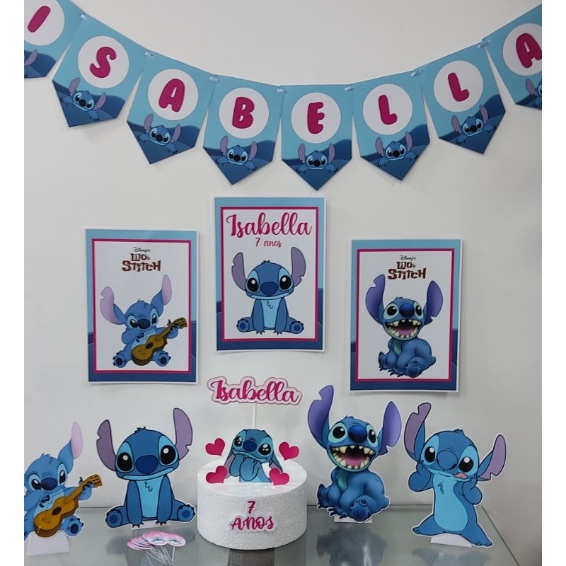 Festa Stitch Kit Só um Bolinho - 7 Itens - Festcolor - Kit Decoração de  Festa - Magazine Luiza