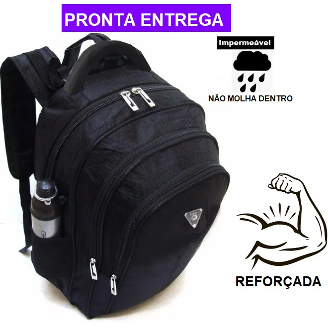 Mochila Mala Reforçada Notebook Impermeável Escolar Trabalho Oferta