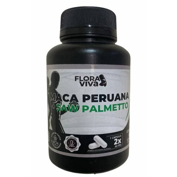 6 Maca Peruana + Saw Palmetto 60 Caps Puro 500mg (Total 360 Caps