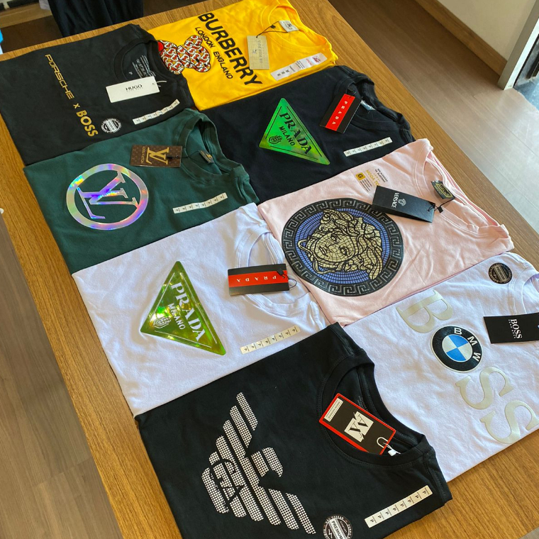 Kit 3 Camisas Premium Grife Marcas Famosas Envio Rápido Estampas ...