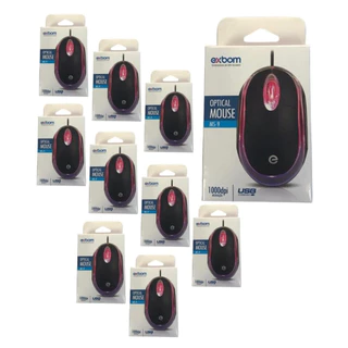 Mouse USB Óptico Com Led EXBOM