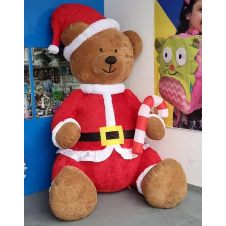 Urso de Pelúcia Inflável com 3 leds 2,74M de altura Bivolt