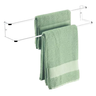 Porta Toalha de Banho Duplo 60cm Toalheiro Italiano Acessórios de Banheiro Para Parafusar