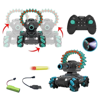 Carrinho Tank Batalha Drift com Controle Remoto com lança dardos