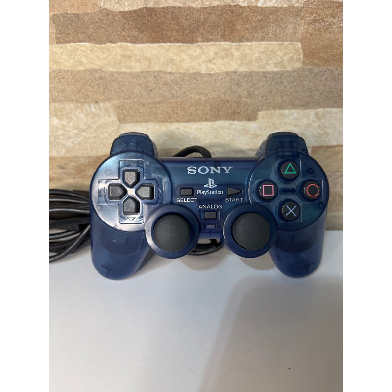 Controle usado de PS-2 Azul Original | Shopee Brasil