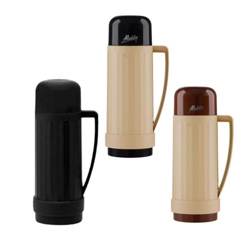 Garrafa Térmica 1 Litro Continental Aladdin Café Chá Preta Bege